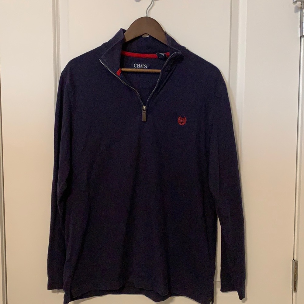 Chaps navy quarter zip